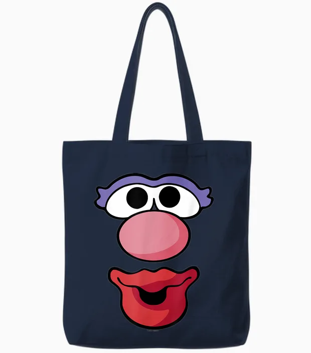 Mr. Potato Head Halloween Mrs. Potato Head Big Face Tote Bags in Navy