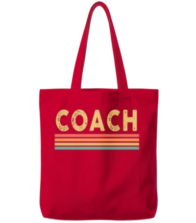 Coach Retro Vintage Funny Tote Bags - Red