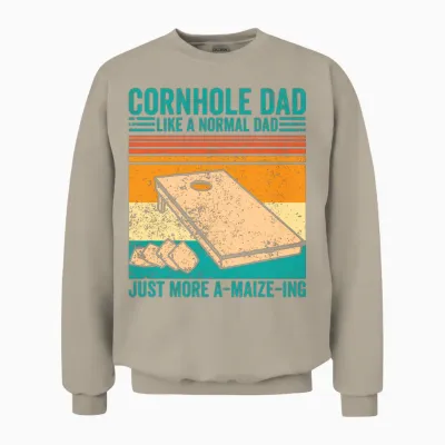 Funny Cornhole Retro Unisex Sweatshirt - Sand