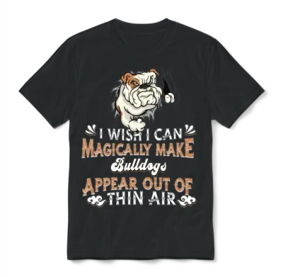 Bulldog Dogs Unisex T-Shirt - Black