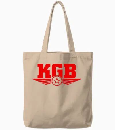 Soviet Union Kgb Agent Committee for State Security Cccp T-Shirt, Black Tote Bags - Natural