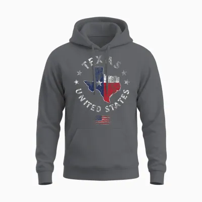 Texas - Usa - Stolz Seit 1845 Texas Fan Unisex Hoodie - Charcoal