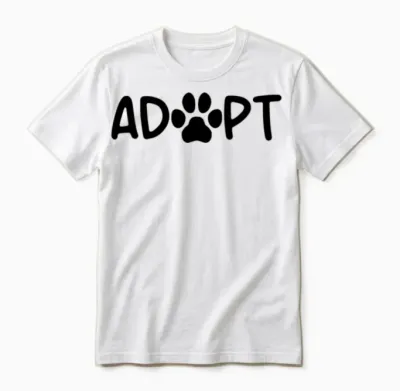 Adopt Dog Unisex T-Shirt - White