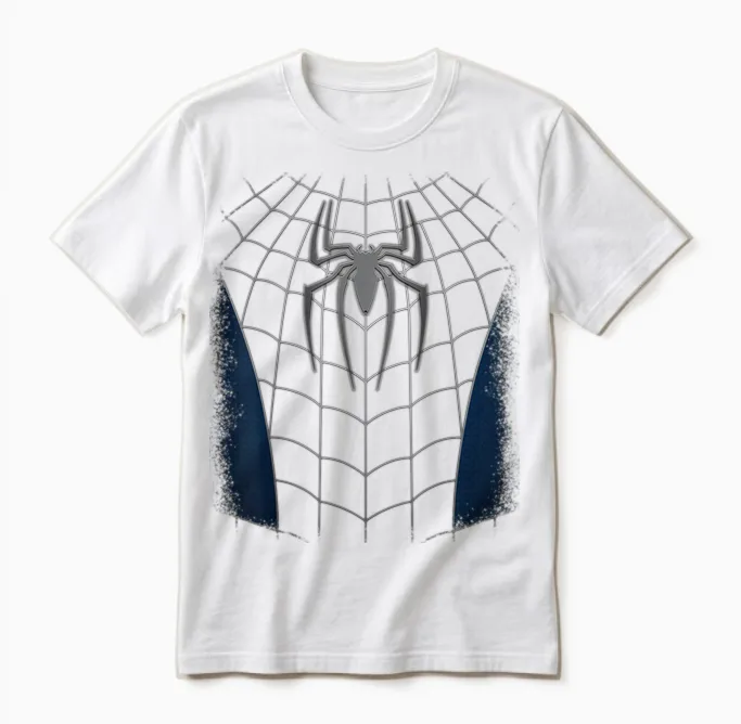 Marvel Friendly Neighborhood Spider-Man No Way Home Costume T-Shirt, Red Unisex T-Shirt in White