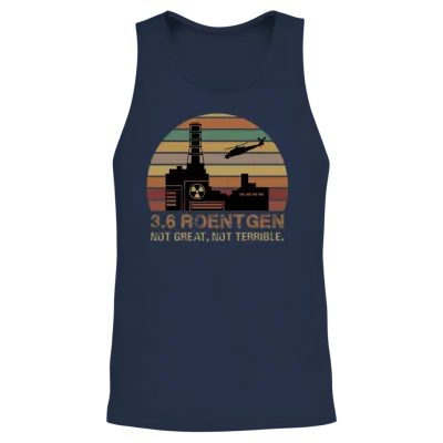 Roentgen 3.6 Not Great Not Terrible Meme Unisex Tank Top - Navy