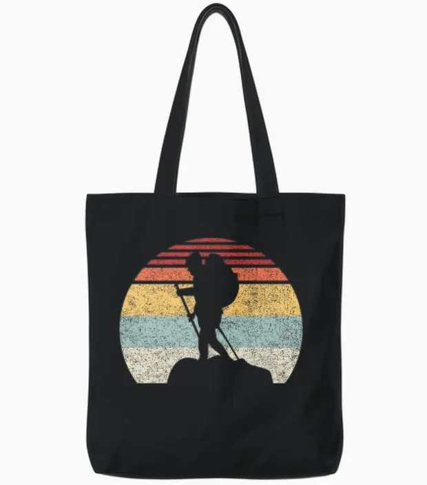 Hiking Hiking - & Outdoors Tote Bags in Black