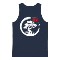 Aesthetic Japanese Bonsai Japan Art Japanese Unisex Tank Top - Navy – 1