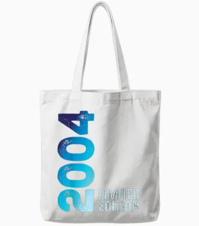Stunning Year 2004 Vintage Since 2004 Limited Edition 2004 Tote Bags - White