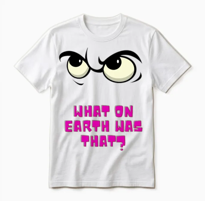 Funny Eyes Unisex T-Shirt in White