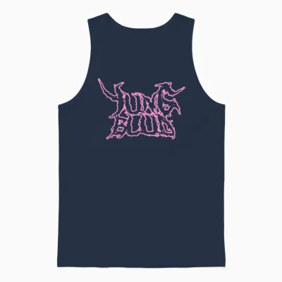 Official Yungblud Deadhappy Pink & Black Unisex Tank Top - Navy