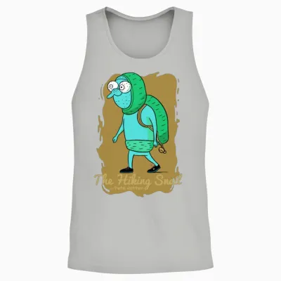 The Hiking Snail Unisex Tank Top - Ash