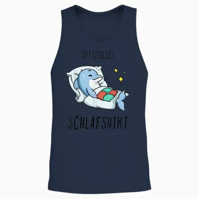 Delfin Pyjama Schlafanzug Unisex Tank Top - Navy