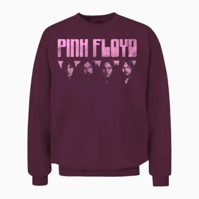 Pink Floyd Logo Pink Unisex Sweatshirt - Maroon