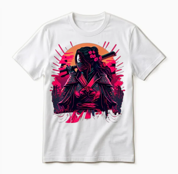 Samouraï Unisex T-Shirt in White