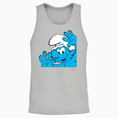 The Smurfs Gift Jokey Smurf Unisex Tank Top - Ash