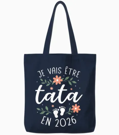 Future Aunty Announcement Pregnancy Sister I Will Be Tata 2026 Tote Bags - Navy