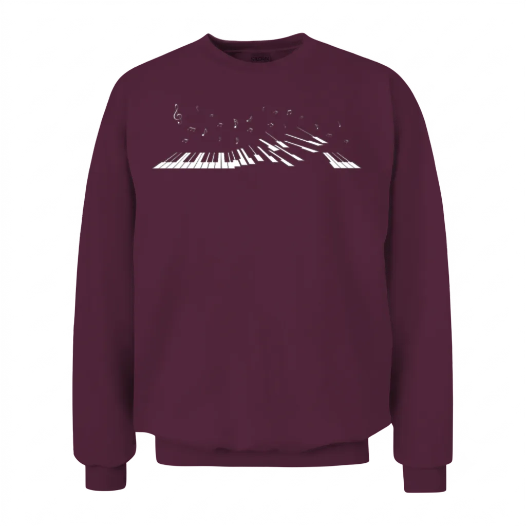 Piano Pianist β & Keys Gift Unisex Sweatshirt - Maroon