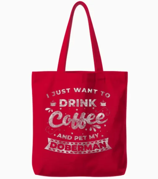 Fighting Dog Puppy Dog Owner Tote Bags - Red