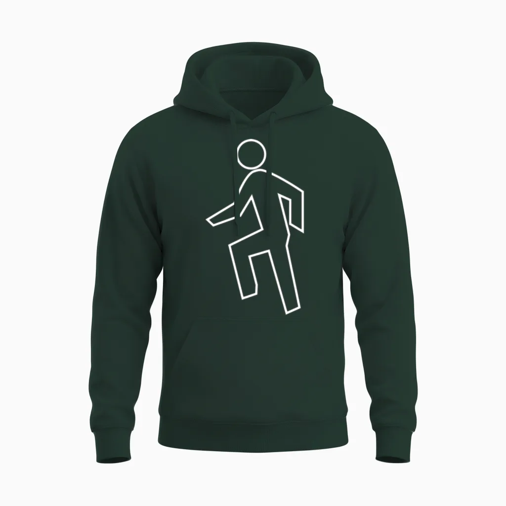 Everyday Im Shufflin White Unisex Hoodie in Forest