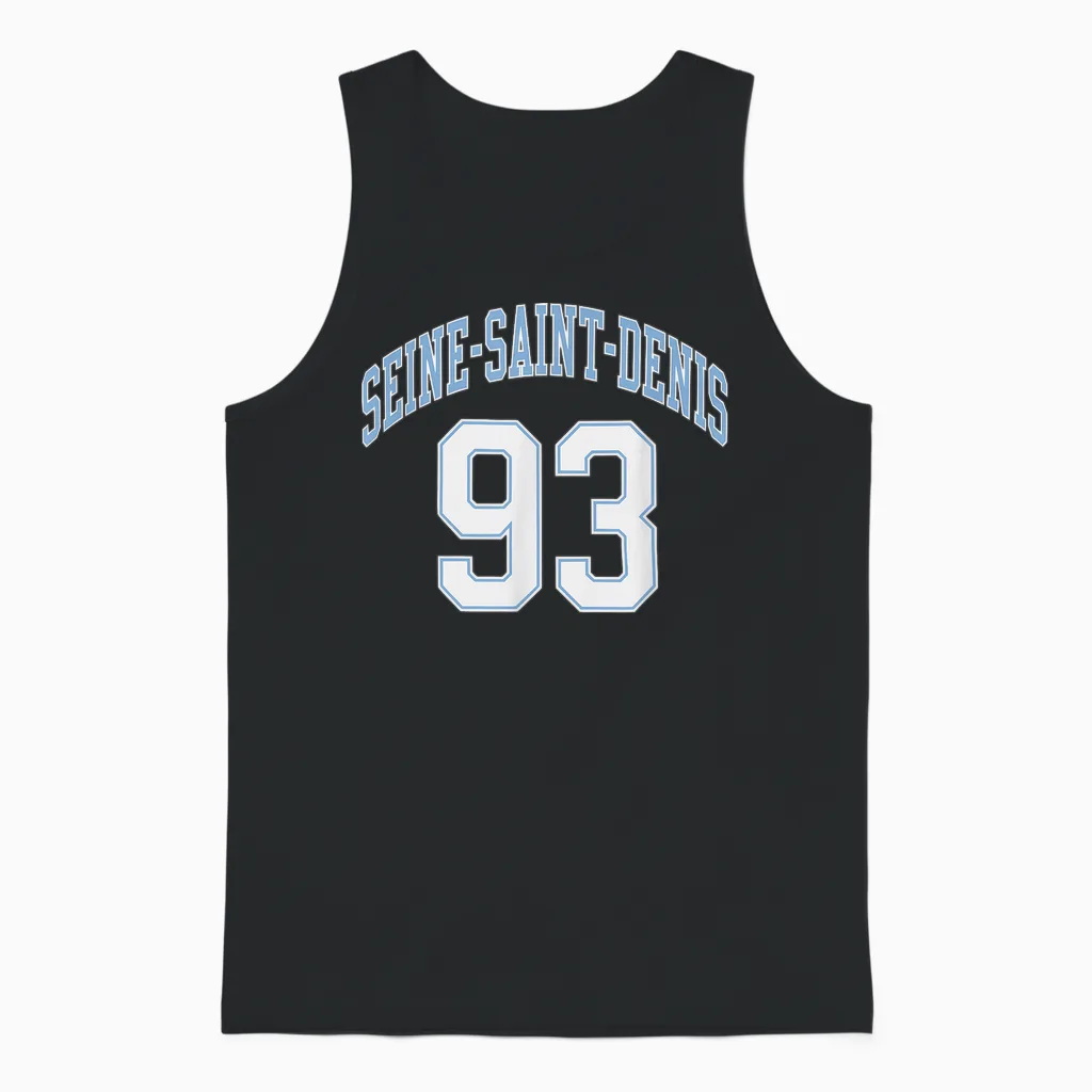 Seine-Saint-Denis 93 T-Shirt, Black, S Unisex Tank Top in Black
