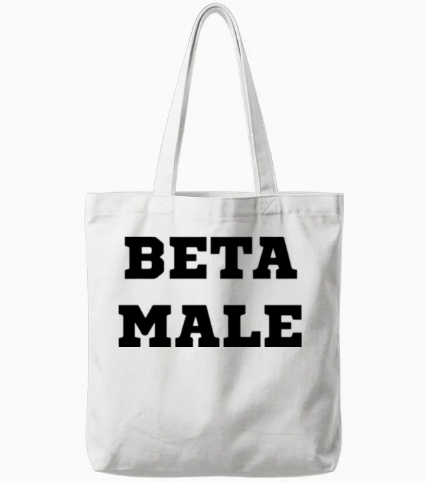 Beta Male Tote Bags in White