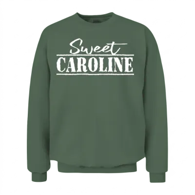 Sweet Caroline White 3 Unisex Sweatshirt - Military Green