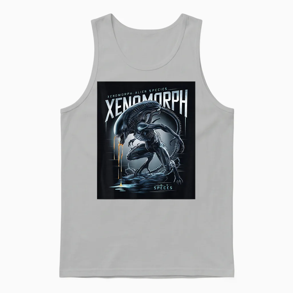 Movie Poster Alien 45th Anniversary Xenomorph 1979 in T-Shirt, Black, S Unisex Tank Top in Ash