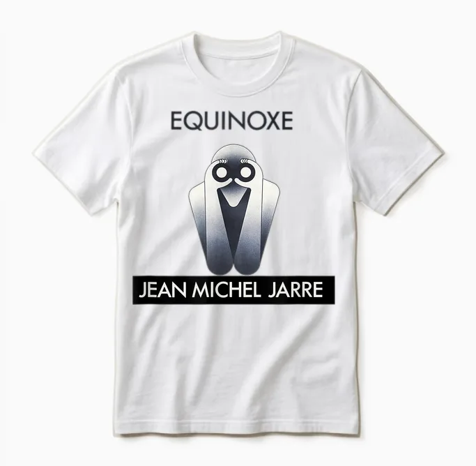 Jean-Michel Jarre T-Shirt, Grey, S Unisex T-Shirt in White