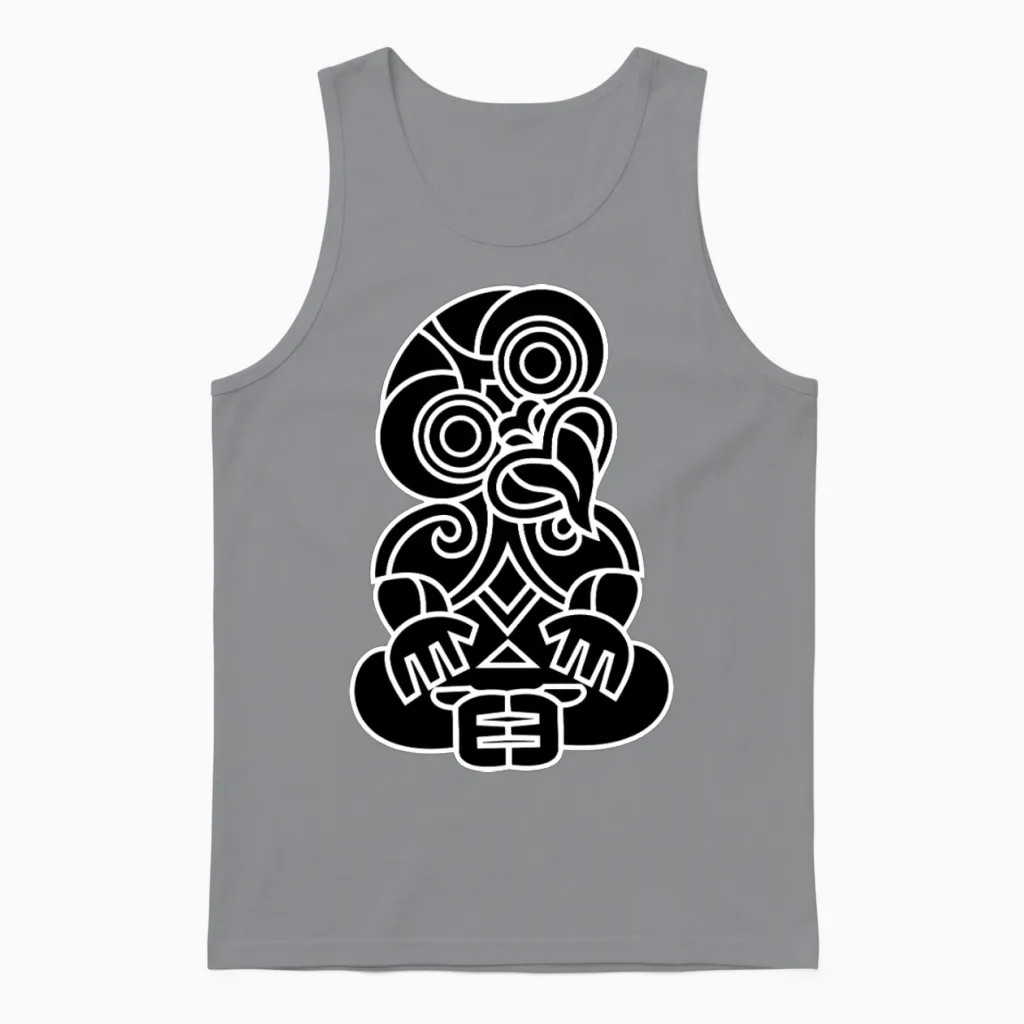 Hei Tiki New Zealand Maori Unisex Tank Top in Sport Grey