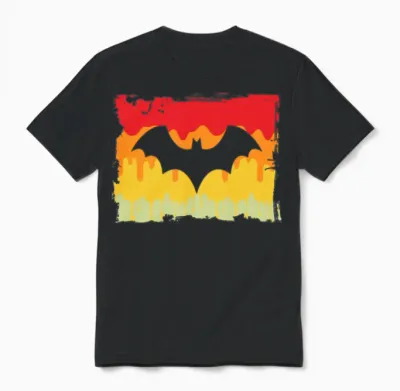 Bat Retro Unisex T-Shirt - Black