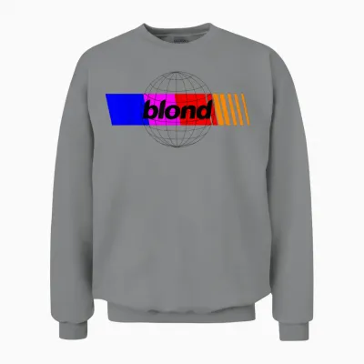 Frank Rapper Ocean Globe Worldwide Merch T-Shirt, Black, S Unisex Sweatshirt - Sport Grey