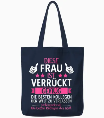 Farewell Colleague Job Change, Retirement, New Job & Retirement T-Shirt, Black Tote Bags - Navy