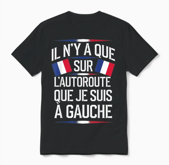 Que Sur Autoroute a Gauche Bardella Rassemblement 2027 T-Shirt, Black, S Unisex T-Shirt in Black