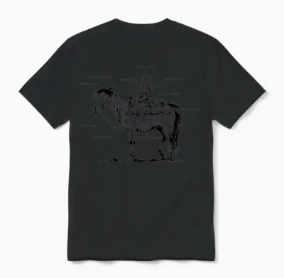 Thelwell Learning Western Riding Unisex T-Shirt - Black