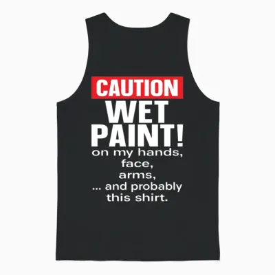 Painter Painting Funny Unisex Tank Top - Black