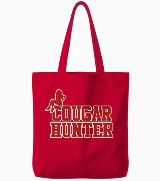 Cougar Hunter Hunting Tote Bags in Red