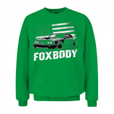 Mustang Foxbody American Fox Body Stang Muscle Unisex Sweatshirt - Irish Green