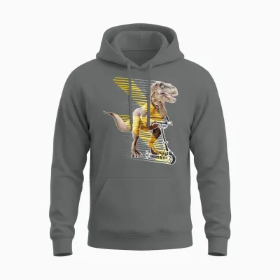 Escooter Electroroller E-Roller T-Rex Bestseller Unisex Hoodie - Graphite Heather