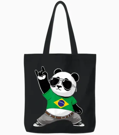 Brasilien Flagge Herren Damen Kinder Brasilien Tote Bags - Black