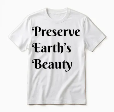 Preserve Earths Beauty, Environmental, Climate Unisex T-Shirt - White