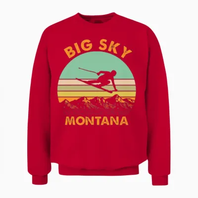 Big Sky Montana Unisex Sweatshirt - Red