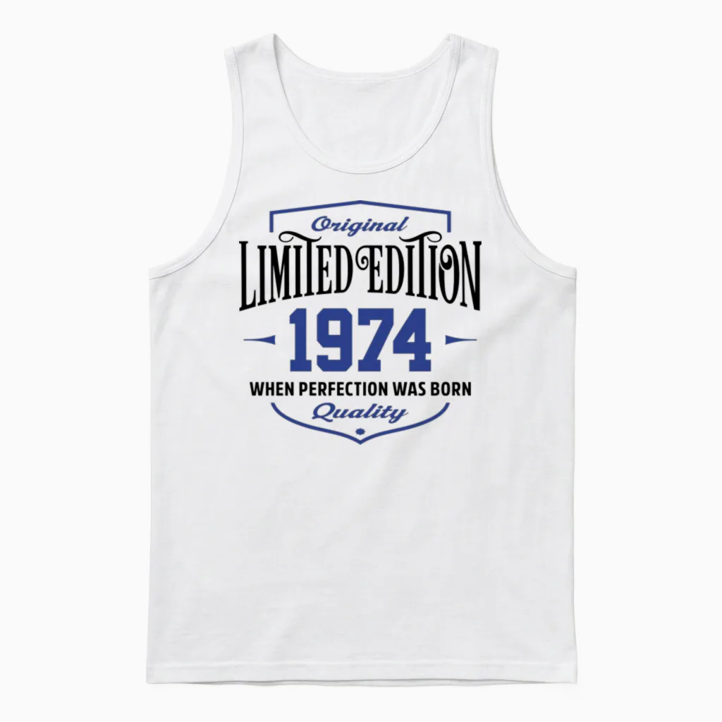 Limited Edition 1974 Unisex Tank Top in White