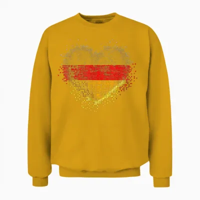 Deutschland Deutsche Flagge Herz Unisex Sweatshirt - Gold
