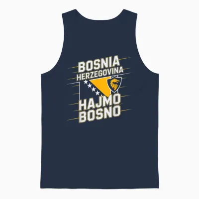 Proud Bosnien Herzegowina Cheer Country Favorite Spirit Game Unisex Tank Top - Navy