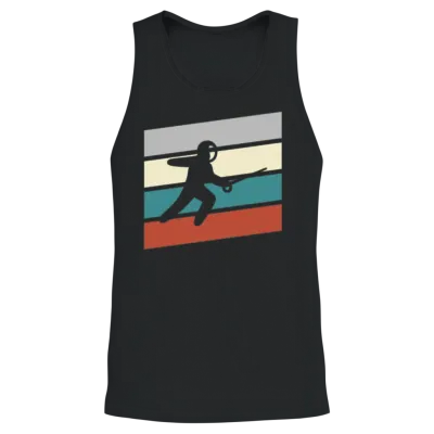 Fencing Retro Unisex Tank Top - Black