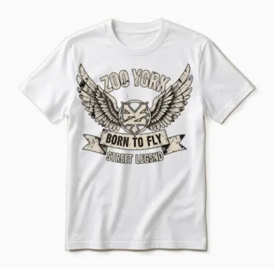 Born to Fly Street Legend Wings Unisex T-Shirt - White