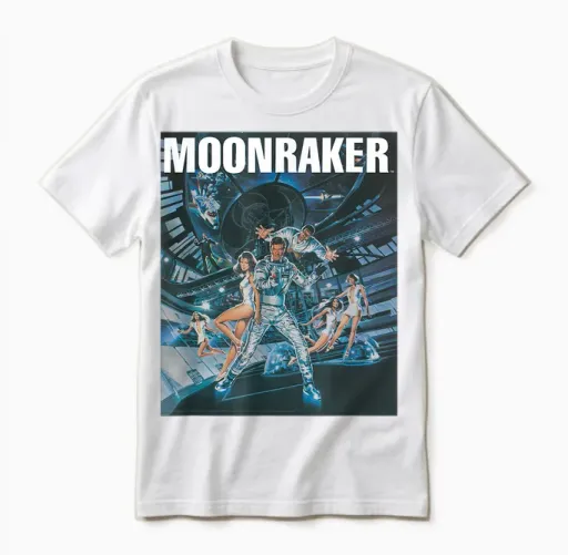 Offizieller James Bond 007 Moonraker Unisex T-Shirt in White