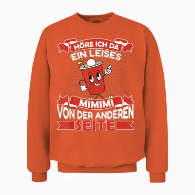 Bier Pong Partyspiel Trinkspiel Unisex Sweatshirt - Orange