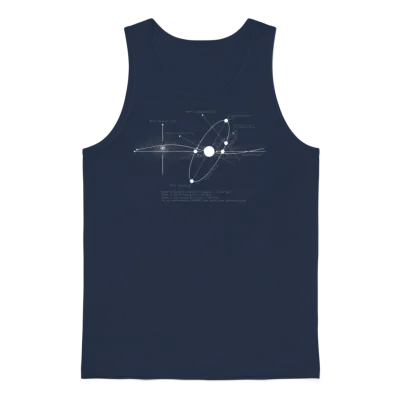 Solar Systems Diagram Astronomy Lover Unisex Tank Top - Navy