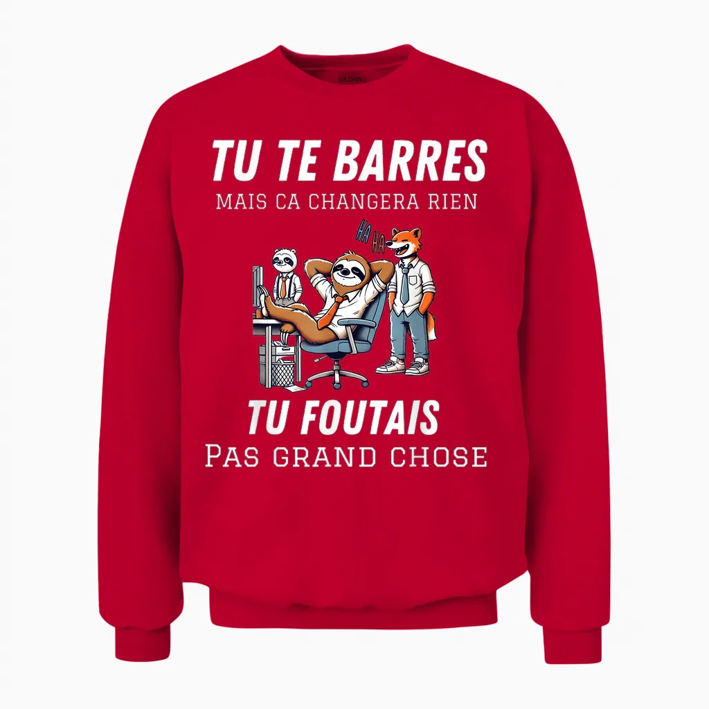 Gift Idea Retirement Funny Leaving Colleague Work Unisex Sweatshirt in Red